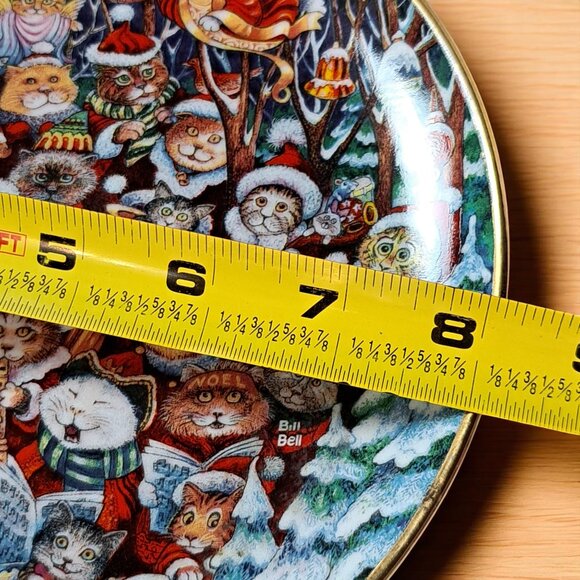 Franklin Mint Bill Bell “Santa Claws” Collectible Cat Plate Limited Edition - Picture 5 of 9